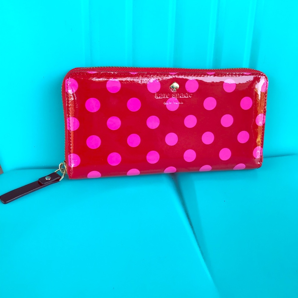Kate Spade New York Zip Around Large Wallet Pink!